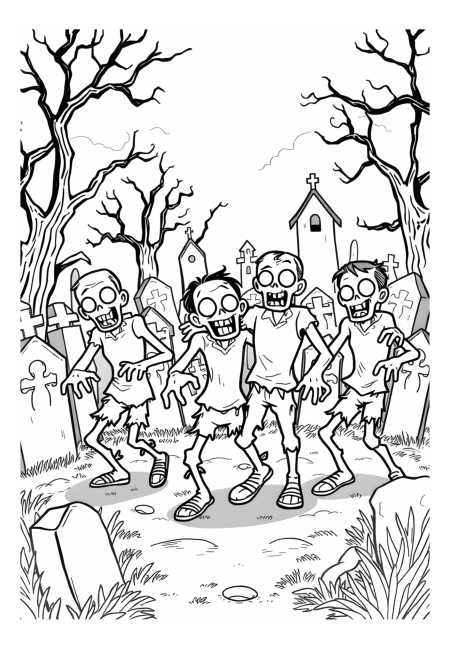 Dancing Zombies at the Graveyard