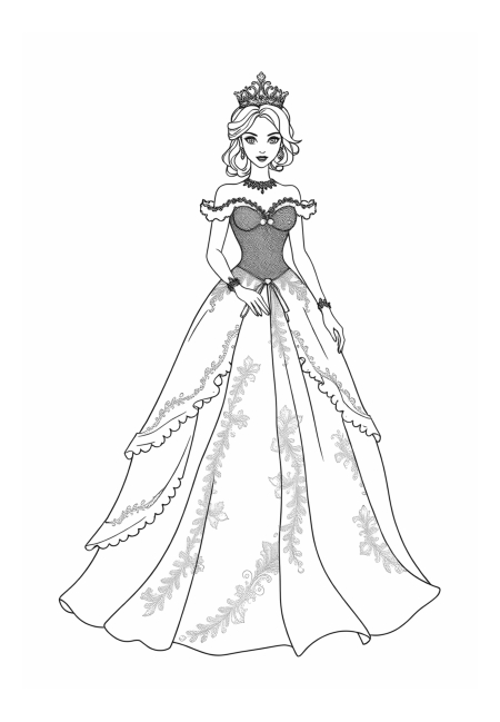 Royal Ball Gown with Sparkling Accessories