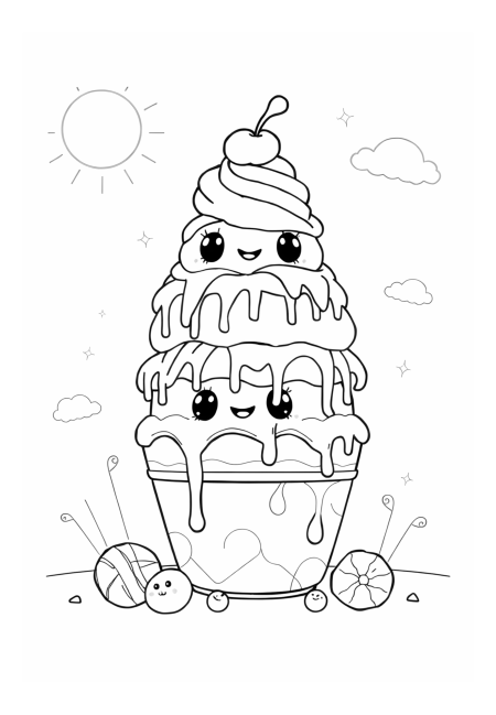 A Towering Ice Cream Sundae Delight