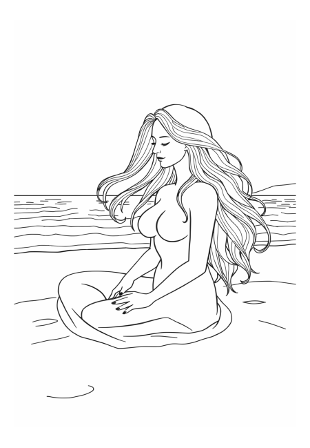 Serenity Of The Beach Goddess Relaxing In Sunlight