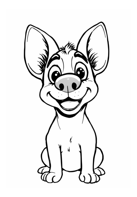 Quirky Canine with Cat Ears