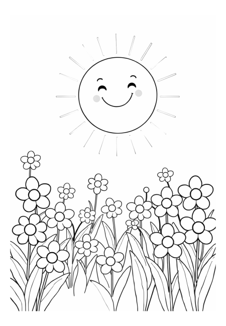 Blossoming Flowers Under the Bright Sun