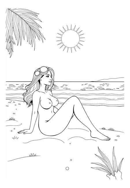 Commanding the Coast: A Majestic Beachside Moment