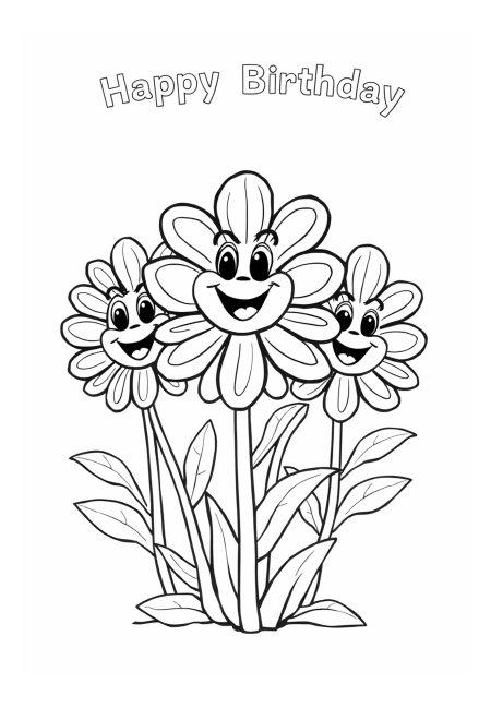 Quirky Blossoms with Bright Smiles