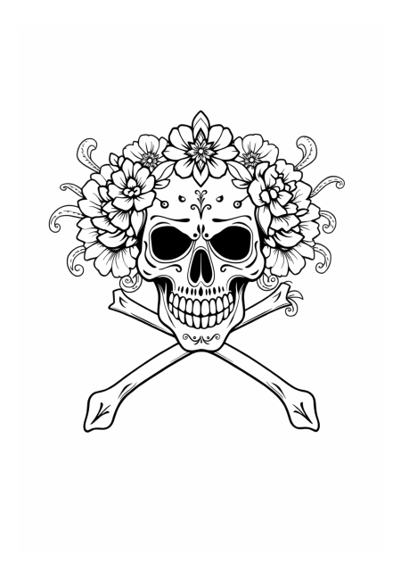 Skull and Crossbones Pirate Flag Design