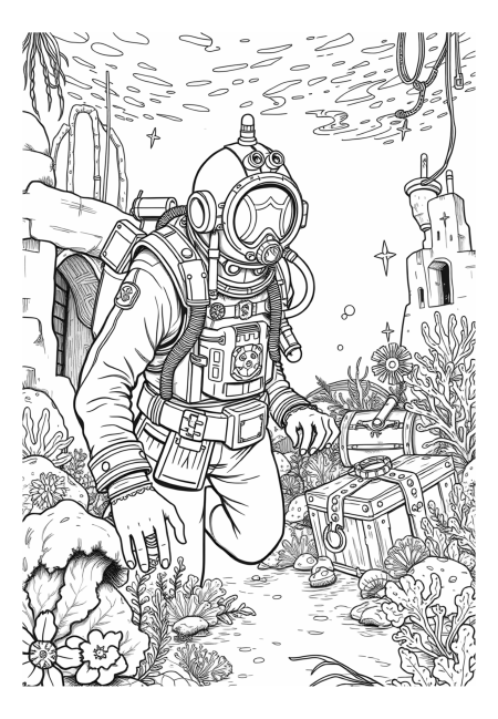 Underwater Steampunk Treasure Expedition
