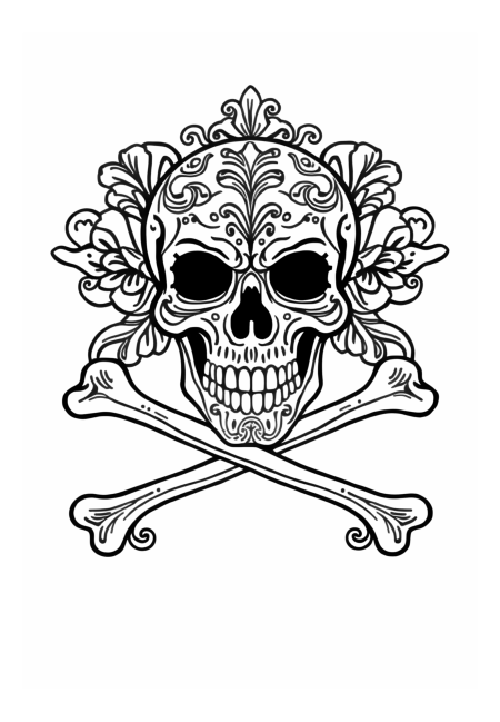 Authentic Skull & Crossbones Pirate Flag Design