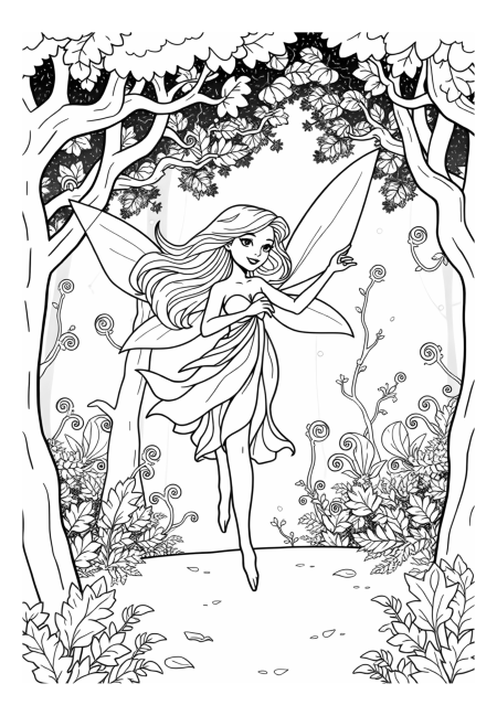 Fantasy Nymph Dancing in a Forest