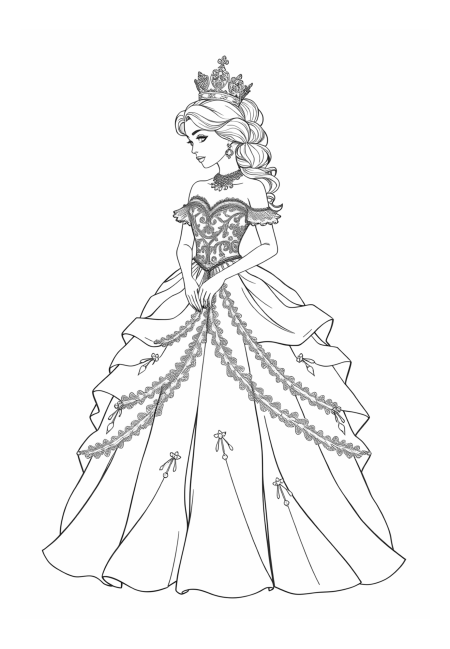 Elegant Royal Ball Gown with Radiant Sparkling Accents