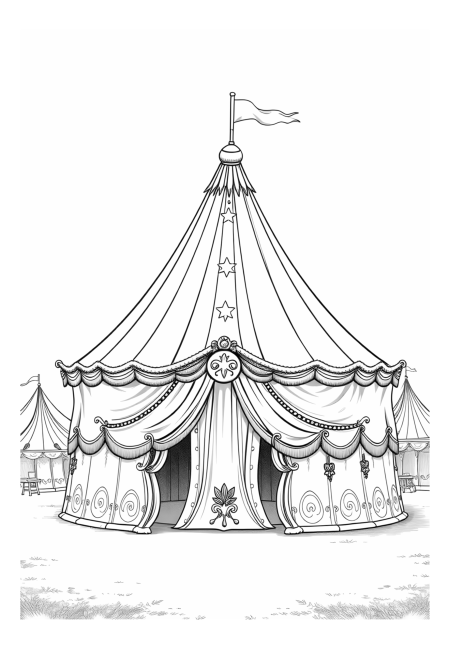 Big Top Tent with Colorful Decorations