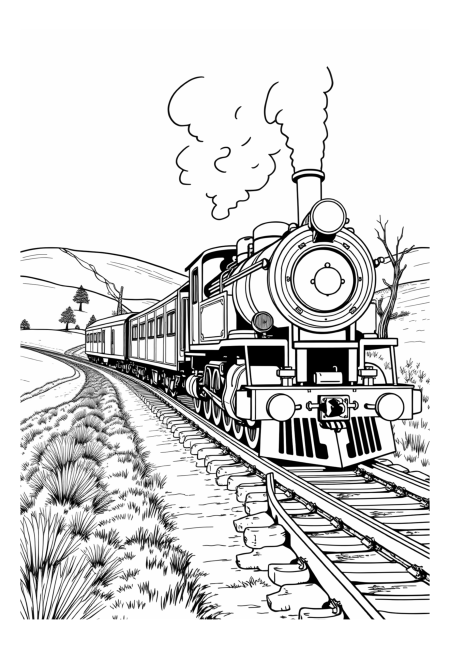 Scenic Vintage Countryside Train Journey