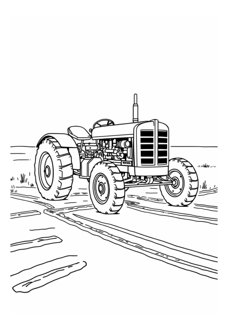 Vintage Tractor Mud Trail: A Rustic Journey
