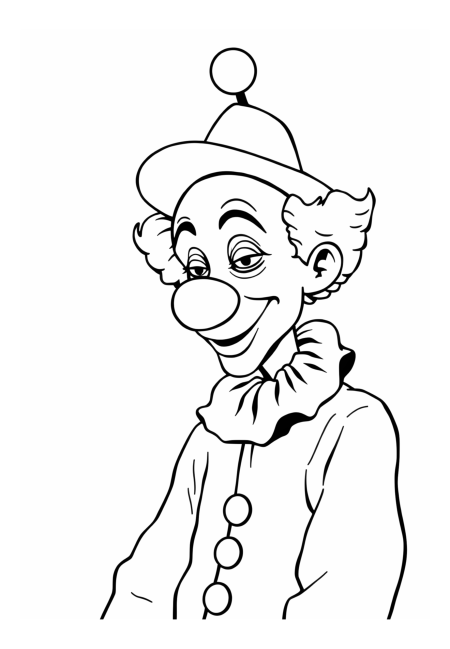 A Clown with an Impossibly Long Nose
