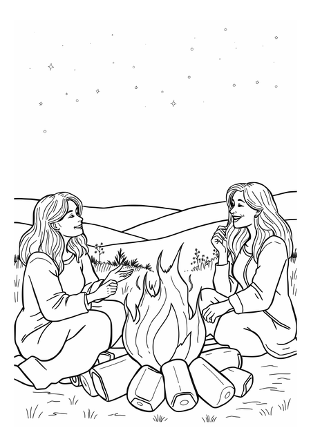 Evening Bonfire: Stories and Smiles