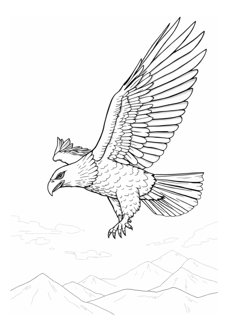 Majestic Eagle Soaring High in the Sky