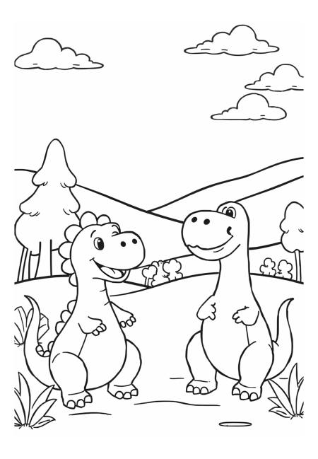 Cheerful Dinosaur World