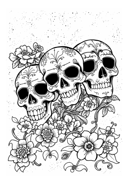 Calaveras Undead Sugar Skull Art