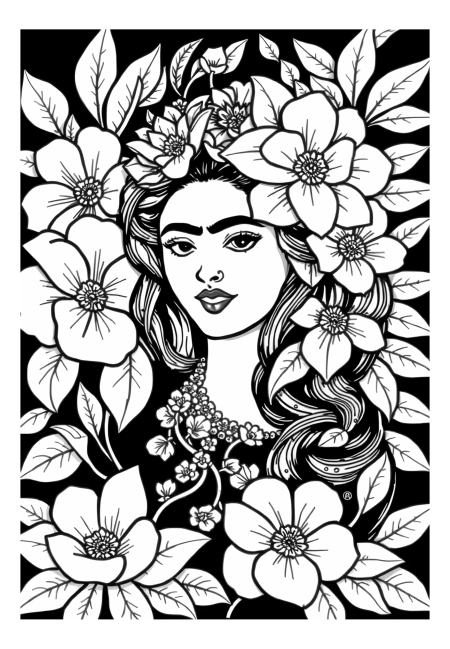 Bold Frida Kahlo Botanical Creations