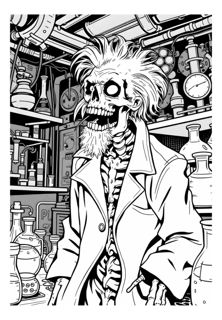 Zombie Scientist in Laboratory