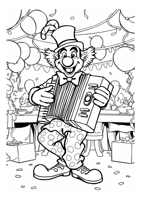 Hip Jester Performing on a Giant Accordion