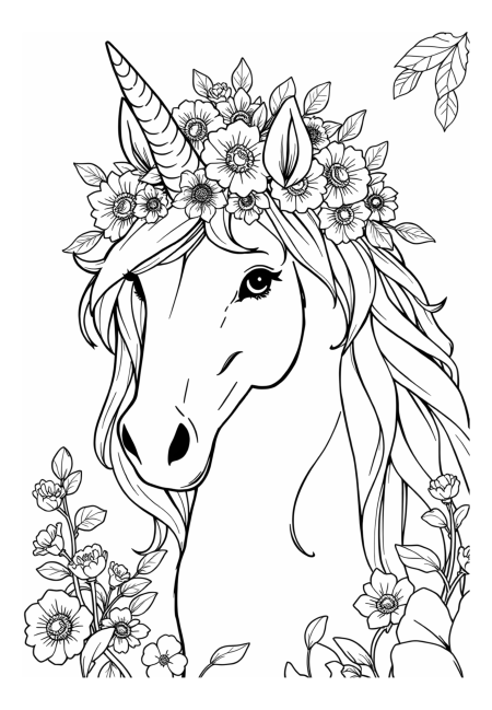 Enchanted Flower Crowned Unicorn