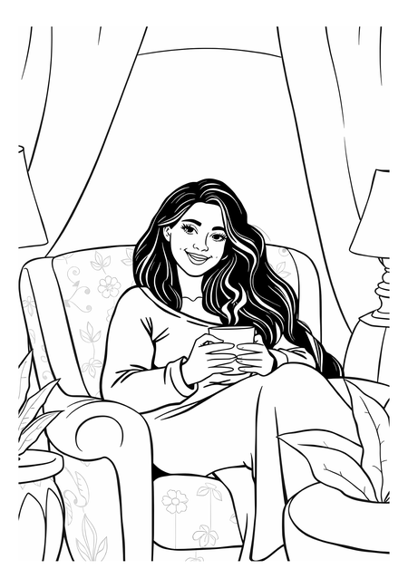 Cozy at Home with Book and Tea