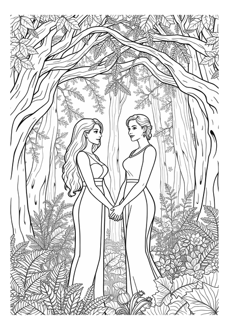 Nature's Embrace in a Tranquil Forest