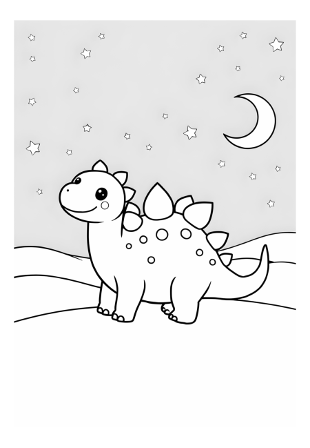 Stegosaurus Under the Stars