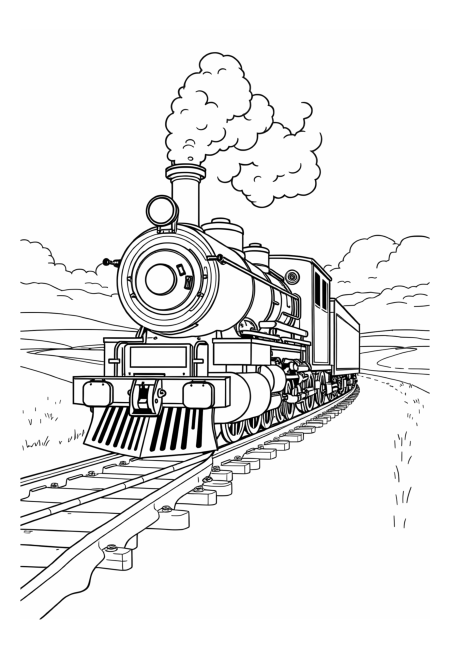 Classic Steam Locomotive Chugging Along
