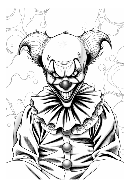 Mysterious Clown with a Twisted Smile