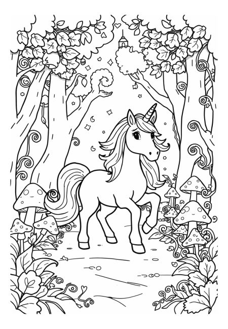 Mystical Enchanted Forest Unicorn
