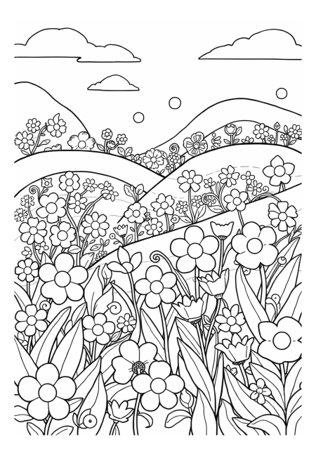 Enchanting Garden of Radiant Blooms