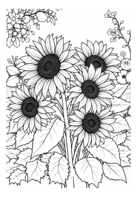 Autumn Harvest: Vibrant Sunflowers & Colorful Leaves