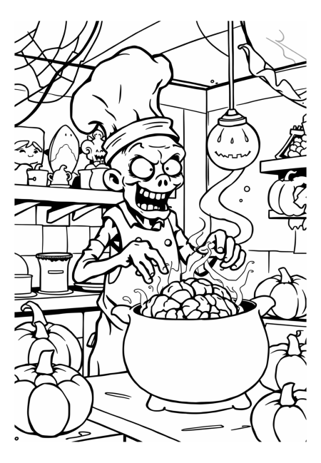 Zombie Chef Cooking Delicious Brains