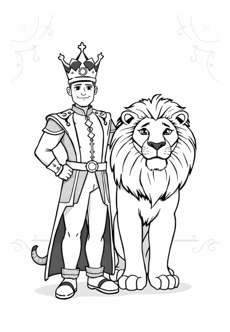 Majestic Lion Tamer with a Brave Lion