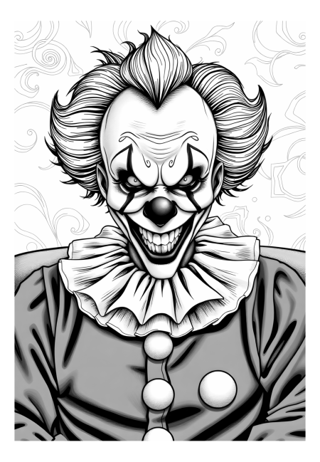 Enigmatic Clown with a Sinister Smile