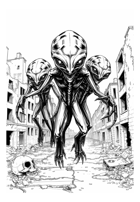 Eerie Aliens Invading an Abandoned City