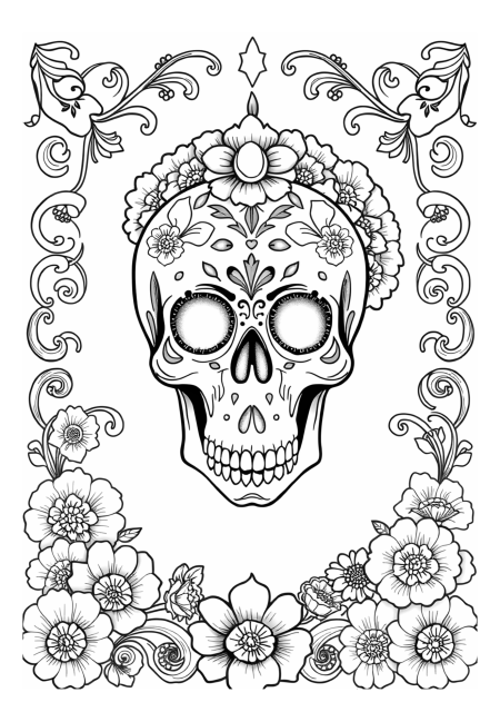 Authentic Dia de los Muertos Sugar Skull Art