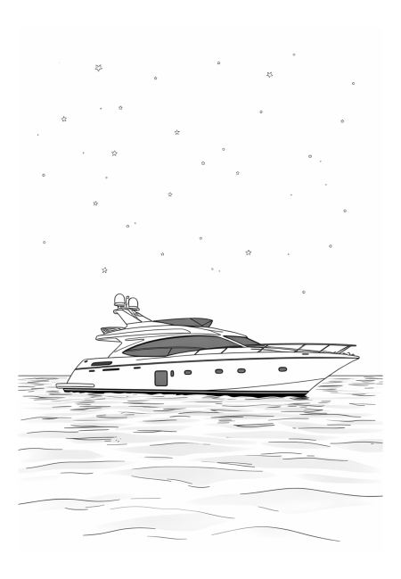 Elegant Yacht Under a Starry Sky