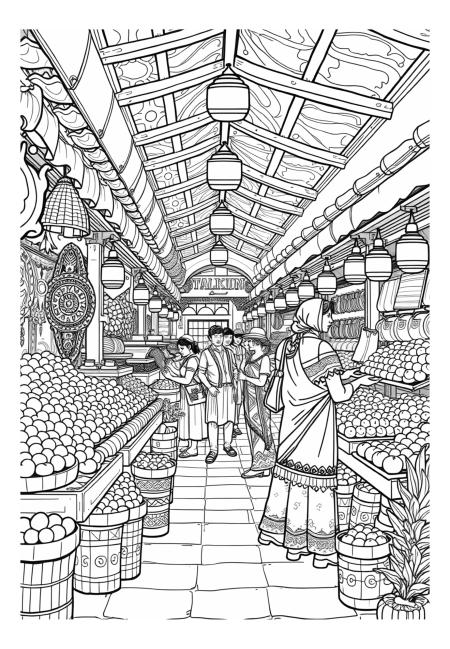 Vibrant Mexican Market Scene