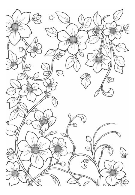 Exquisite Floral Coloring Designs