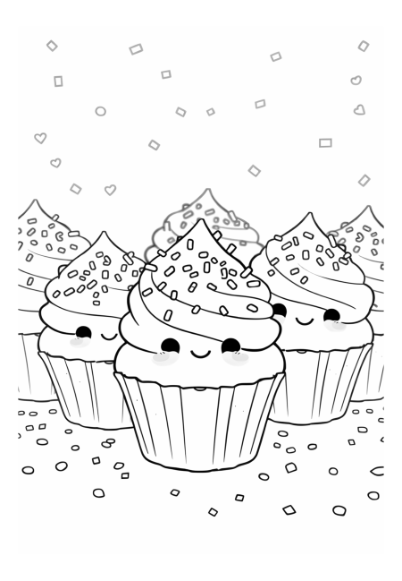 Colorful Cupcakes with Sprinkles Galore