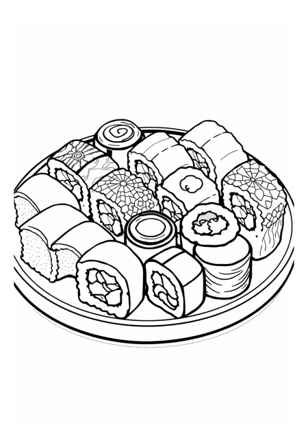 Rainbow Sushi Rolls Platter