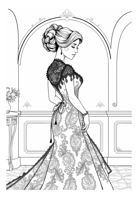 Timeless Victorian Elegance: Graceful Lady Portrait