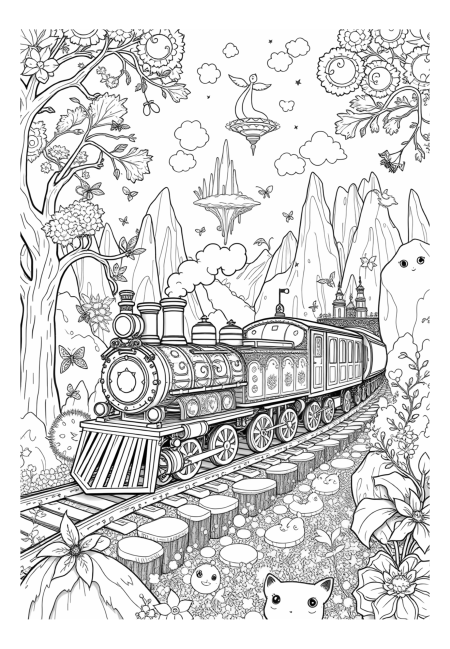Magical Train Journey Through Fantasy Land