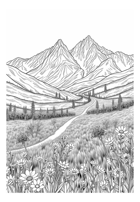 Majestic Mountain Trails & Blooming Wildflower Meadows