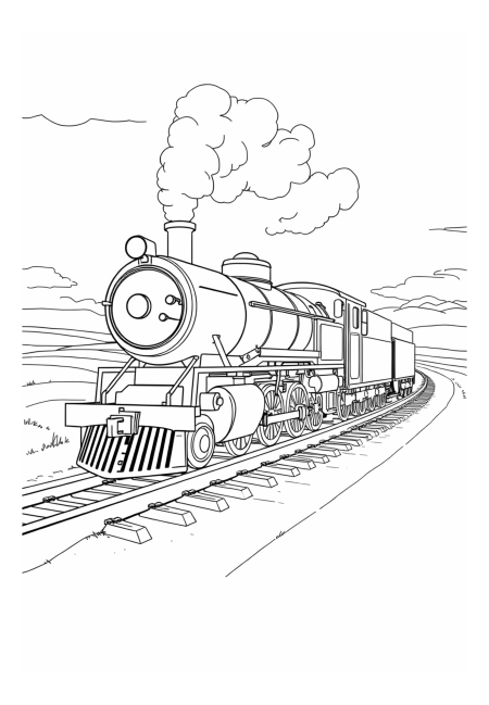 Vintage Steam Locomotive on the Rails