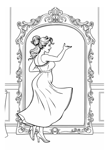 Joyful Dance in Front of a Mirror