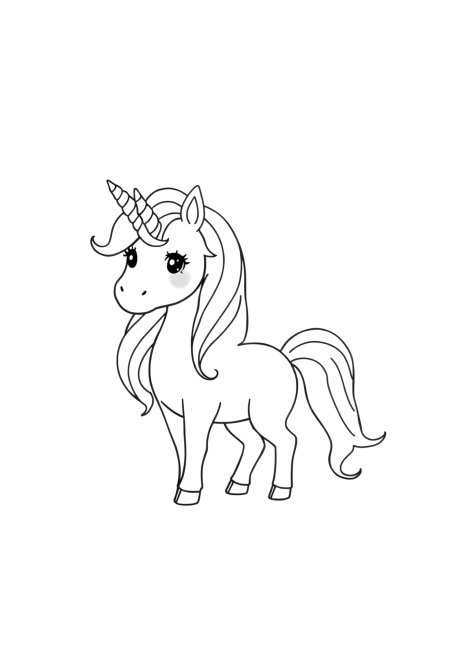 Enchanting Rainbow Unicorn with Vibrant Mane and Tail