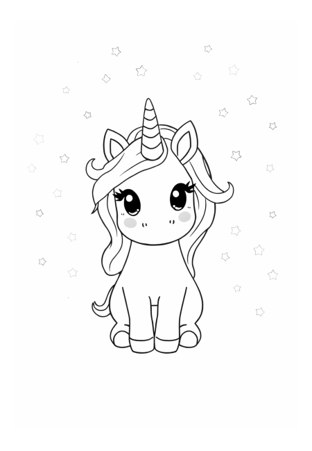 Enchanted Unicorn Amidst Sparkling Stars